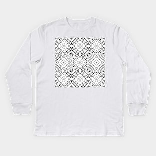 Abstract monochrome pattern Kids Long Sleeve T-Shirt